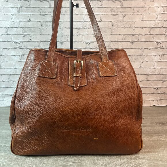 Dooney & Bourke Handbags - Dooney & Bourke pebbled leather tote in a chestnut brown